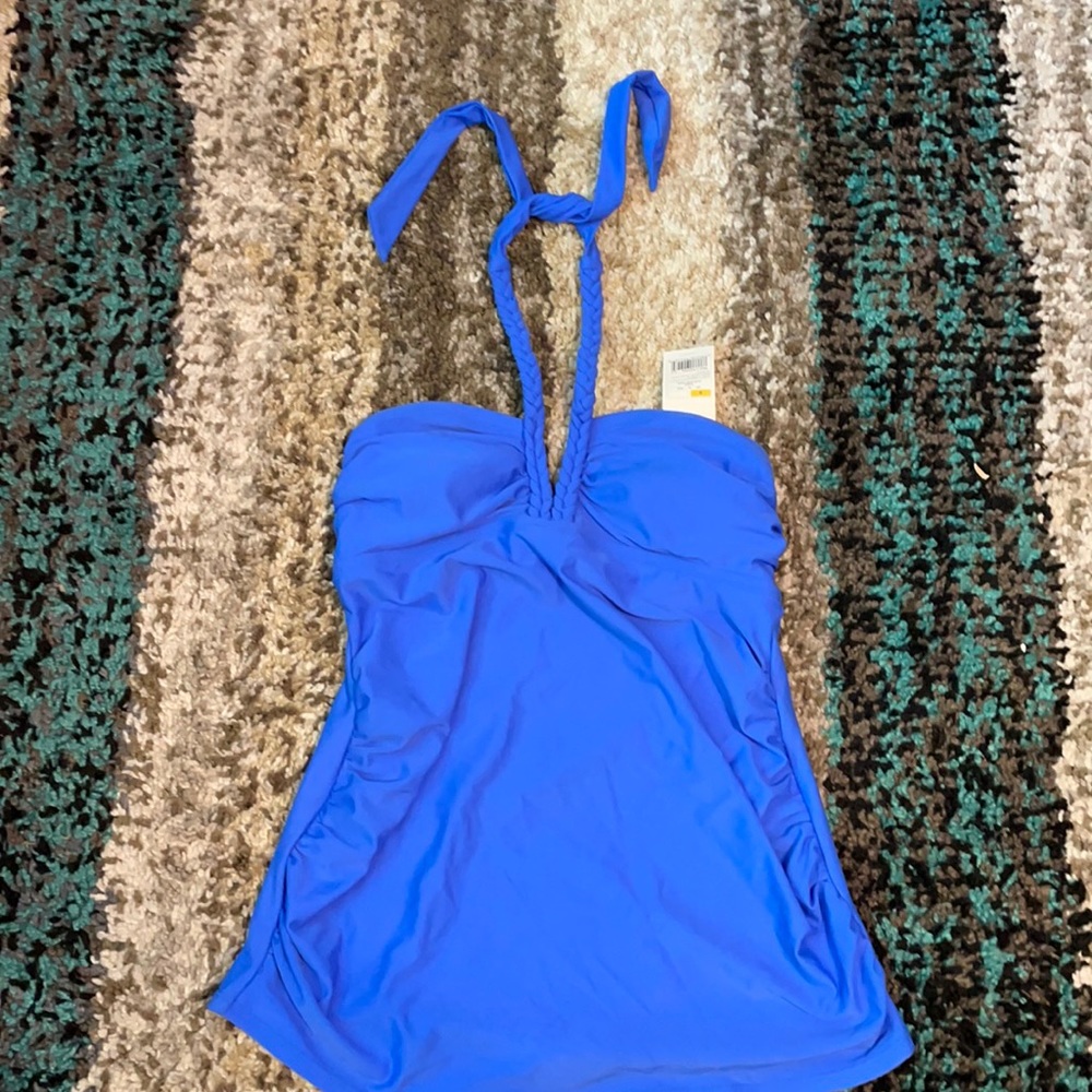 Blue Maternity Tankini Top Size Small